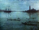 James Abbott McNeill Whistler Nocturne in Blue and Silver The Lagoon, Venice painting